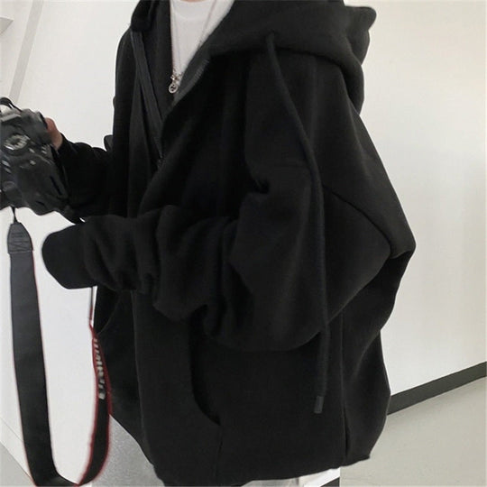 Damen oversized Kapuzenjacke aus weichem Fleece mit Kängurutasche
