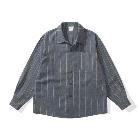Herren Leichtes Overshirt im Relaxed‑Schnitt mit feiner Streifenstruktur Shop Nory
