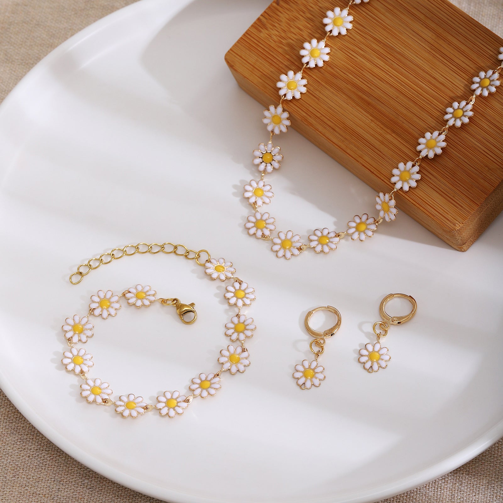 Damen Schmuckset mit Blumenmotiven Shop Nory