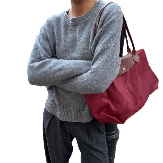 Damen nan großer Nylon-Shopper mit Ledergriffen und faltbarer Leichtbauweise Shop Nory