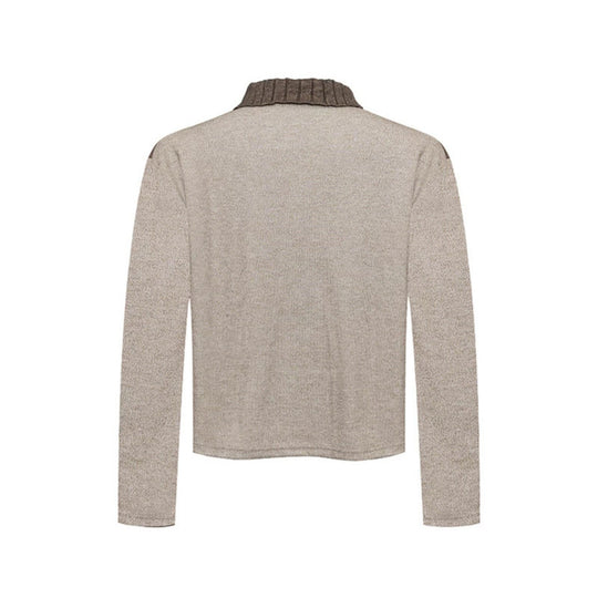 Damen Langarm-Poloshirt mit Halbzip, Kontrastschultern und Knopfmanschetten Shop Nory