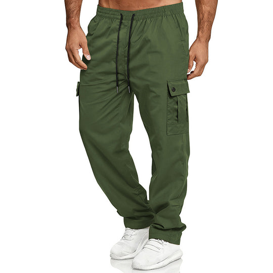 Herren Cargo-Freizeit-Hose mit elastischem Bund, Kordelzug und Pattentaschen Shop Nory