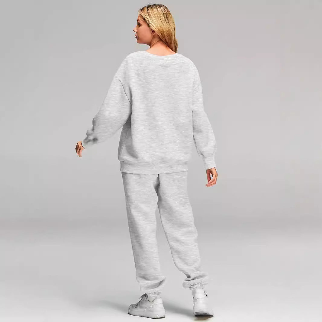 Damen nan Relaxed-Loungewear-Set mit Oversize Rundhals-Sweatshirt und taillierter High-Waist Jogginghose aus French Terry Shop Nory