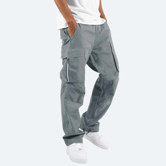 Herren robuste Cargo-Jeans mit seitlichen Reißverschlusstaschen