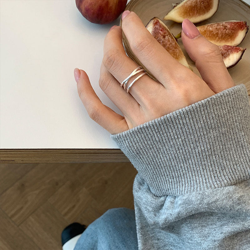 Damen Offener Ring mit elegantem geschwungenem Design Shop Nory