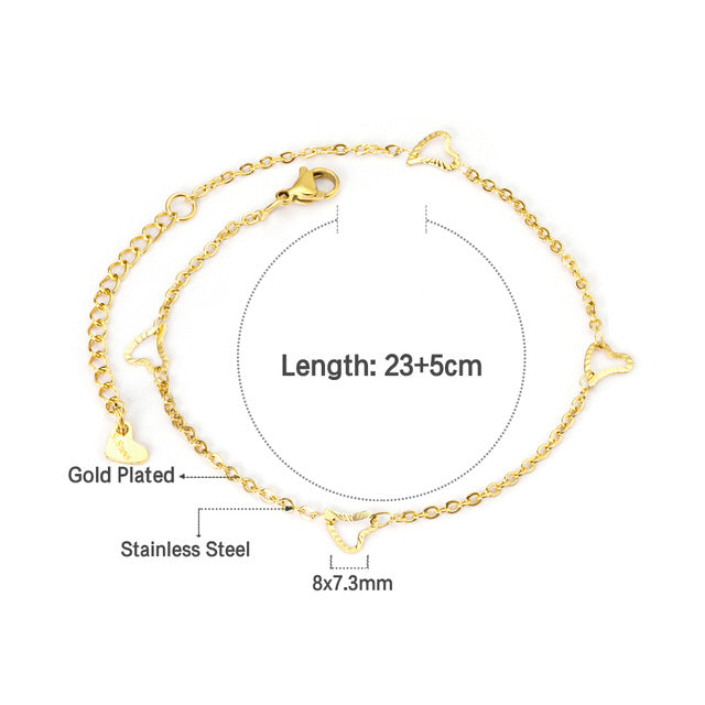 Damen Armband mit herzförmigem Design aus hochglanzpoliertem Edelstahl Shop Nory