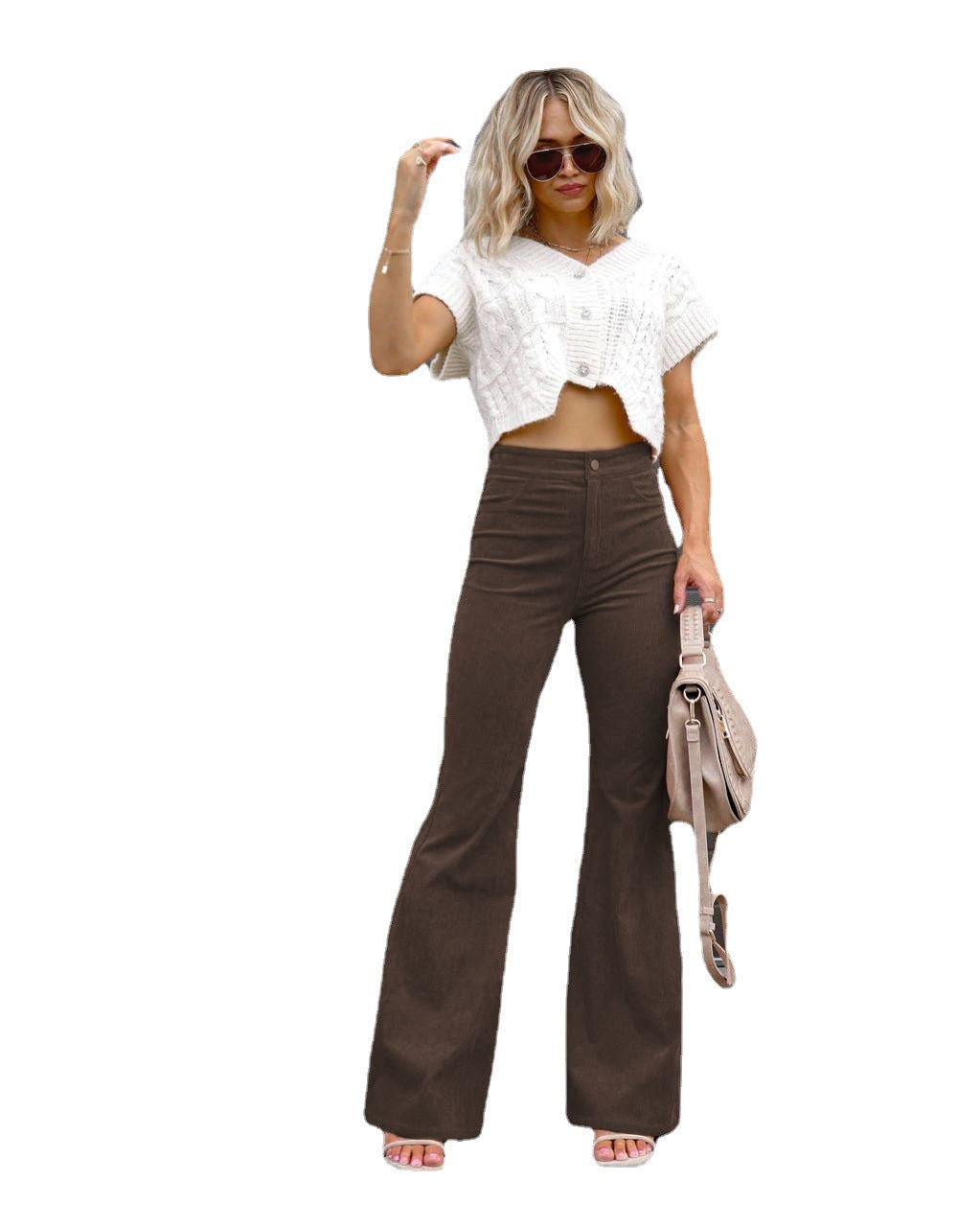 Damen Flared Jeans mit hohem Bund und tailliertem Schnitt