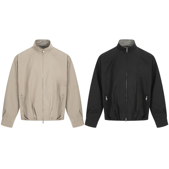 Herren Leichter Windbreaker‑Blouson mit Funnelkragen und verdeckten Reißverschlüssen Shop Nory