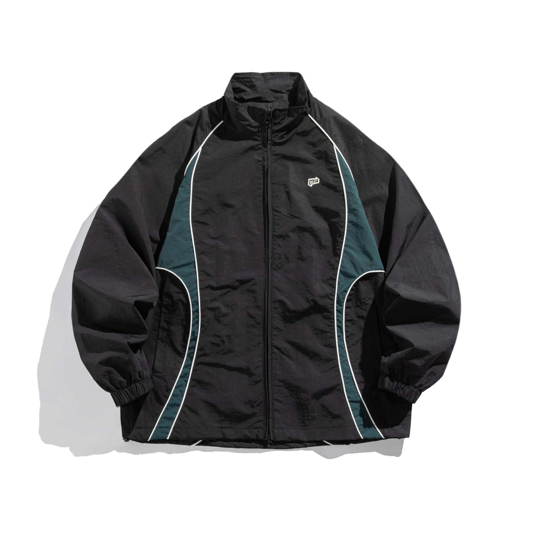 Unisex Leichte Boxy-Trackjacke mit Kontrastpaspeln Shop Nory