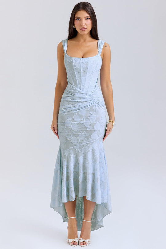 Damen Elegantes Maxikleid mit raffinierten Rüschen und schmeichelndem Schnitt