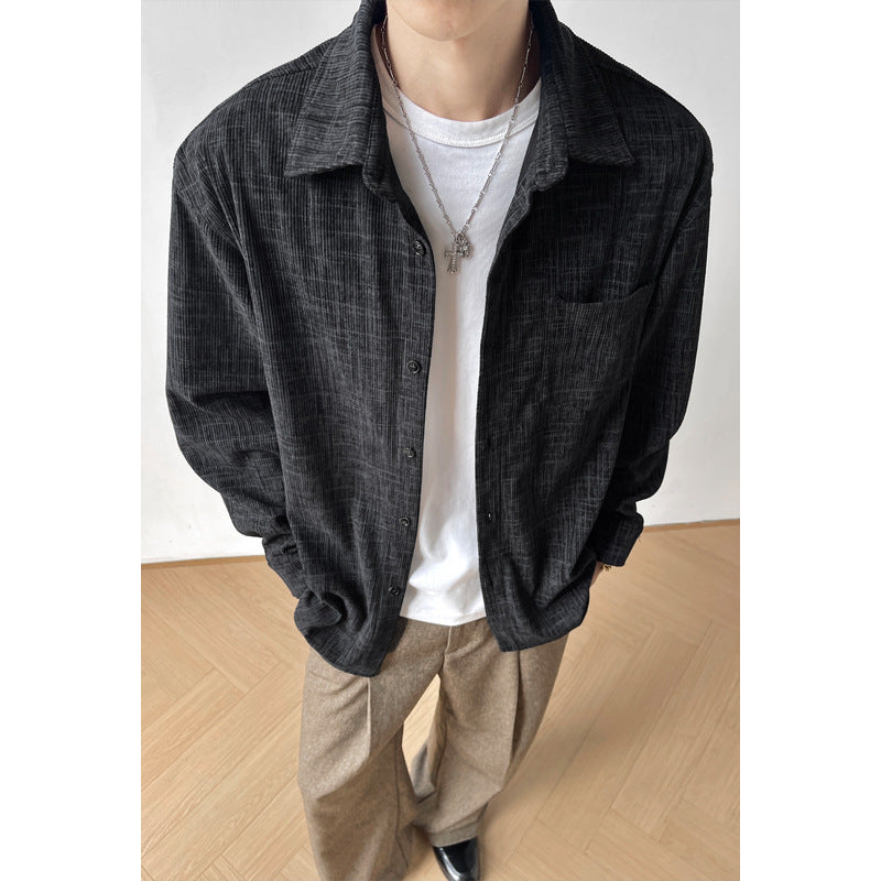 Herren Strukturierte Freizeit-Bluse Shop Nory