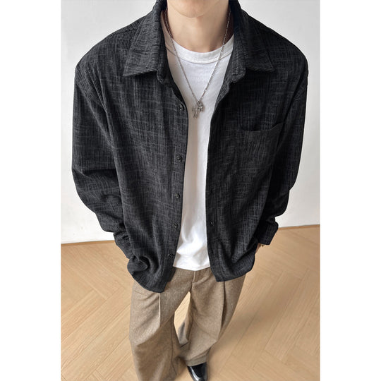 Herren Strukturierte Freizeit-Bluse Shop Nory