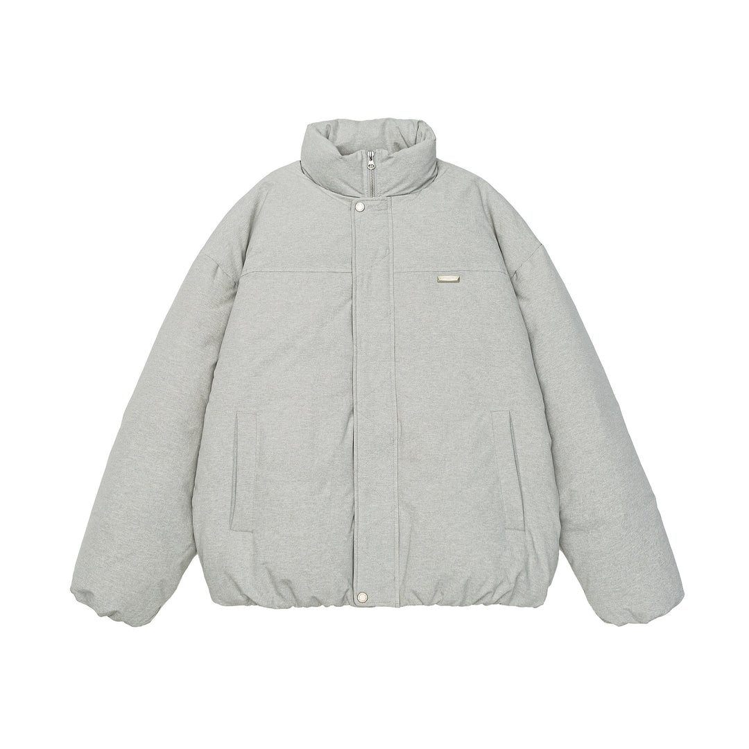Damen Kurz geschnittene Oversize Steppjacke mit hohem Stehkragen und verdecktem Reißverschluss Shop Nory