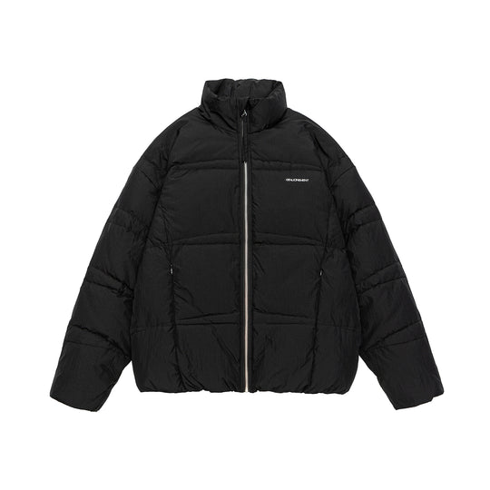 Herren Kürzerer Oversize-Wattierter Puffer mit hohem Stehkragen und Metallreißverschluss Shop Nory