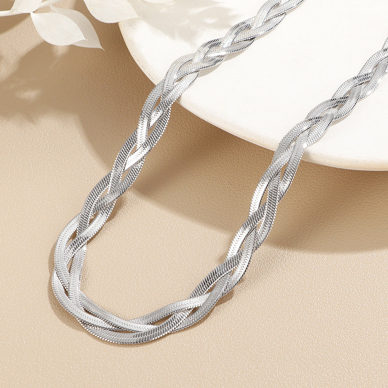 Damen elegante Halskette im geflochtenen Design Shop Nory