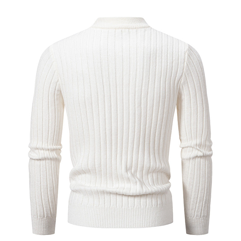 Herren Strukturierter Mockneck-Zopfstrickpullover Shop Nory