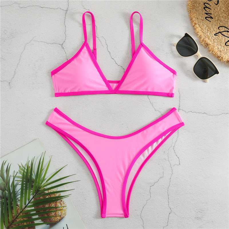 Damen Triangel-Bikini mit eleganter Naht und sportlichem Schnitt
