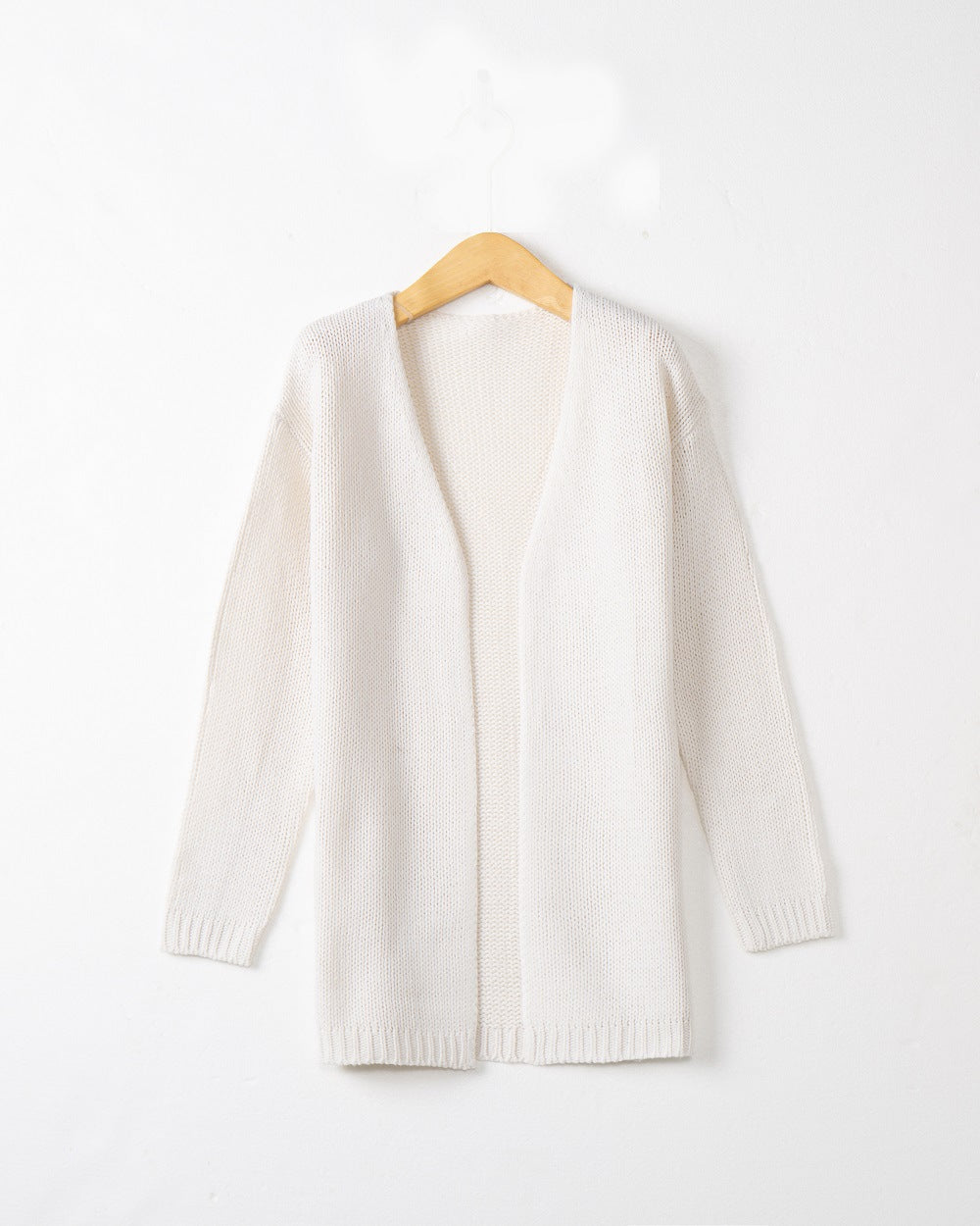 Damen Longline Strickcardigan ohne Verschluss mit offener Front und feiner Rippkante Shop Nory