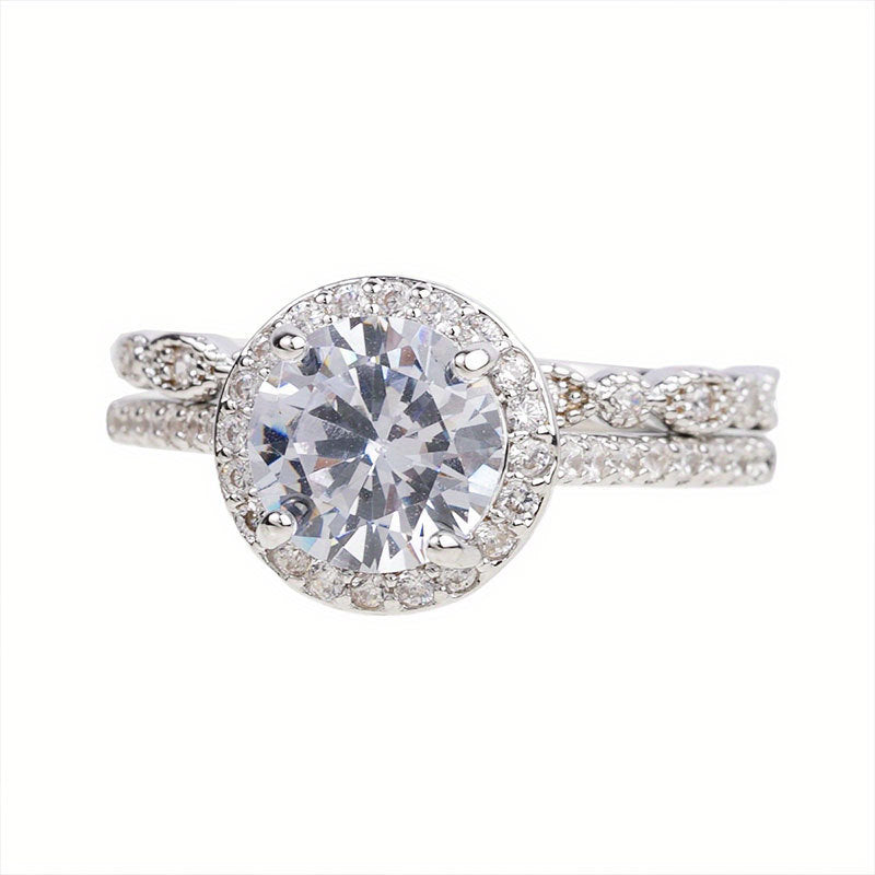 Damen eleganter Verlobungsring mit funkelndem Zirkonia Shop Nory