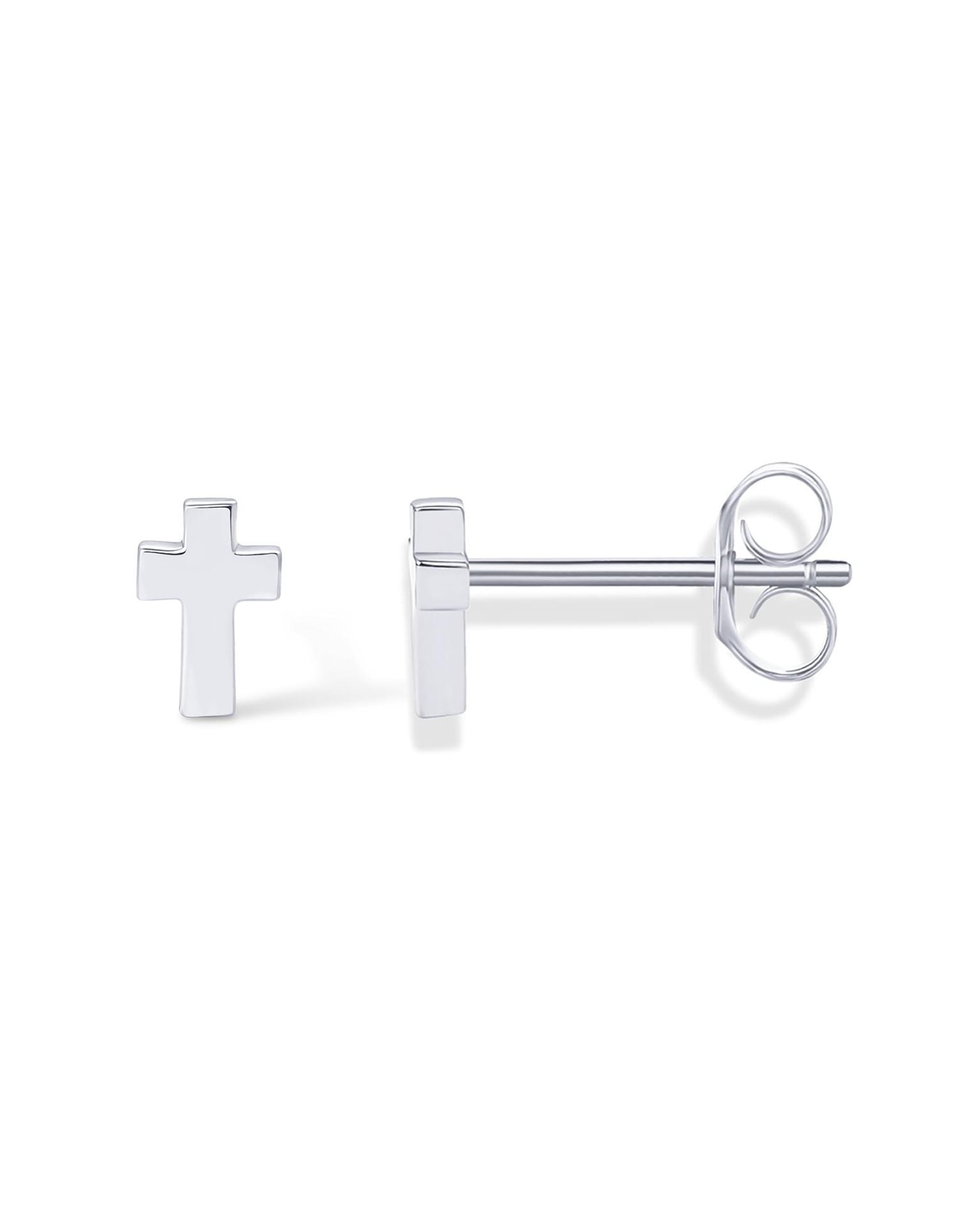 Damen Ohrstecker mit strahlendem Kreuzdesign und funkelnden Zirkonia Shop Nory