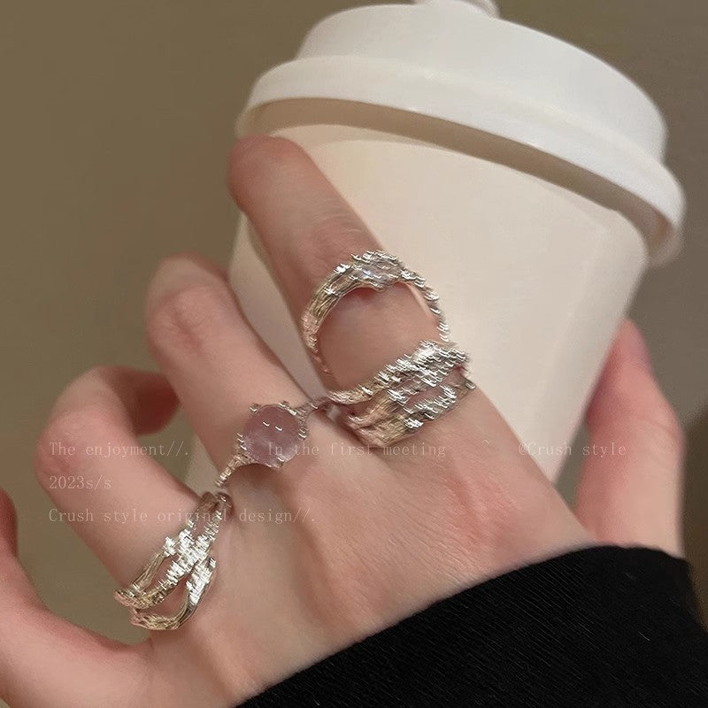 Damen Ring-Set mit eleganten Perlen und funkelnden Akzenten Shop Nory