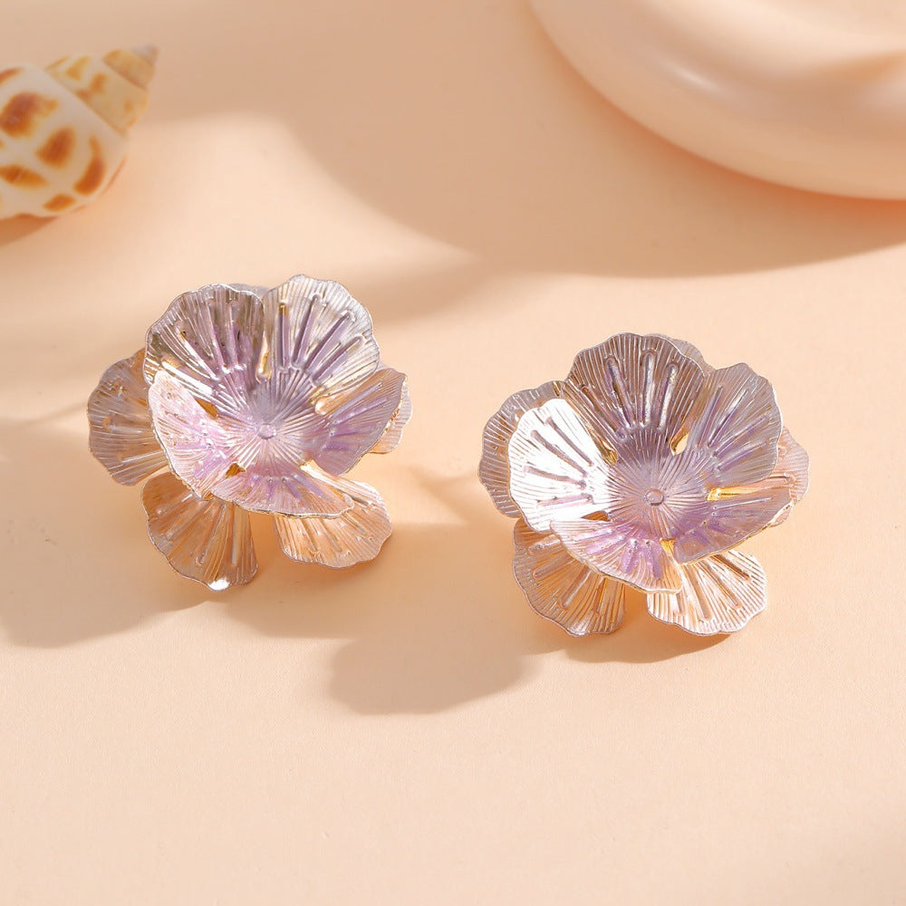 Damen Ohrstecker im floralen Design aus hochwertigem Metall Shop Nory