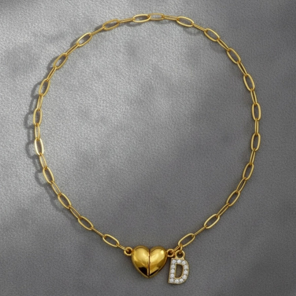 Damenkette mit Herz- und Buchstabenanhänger Shop Nory