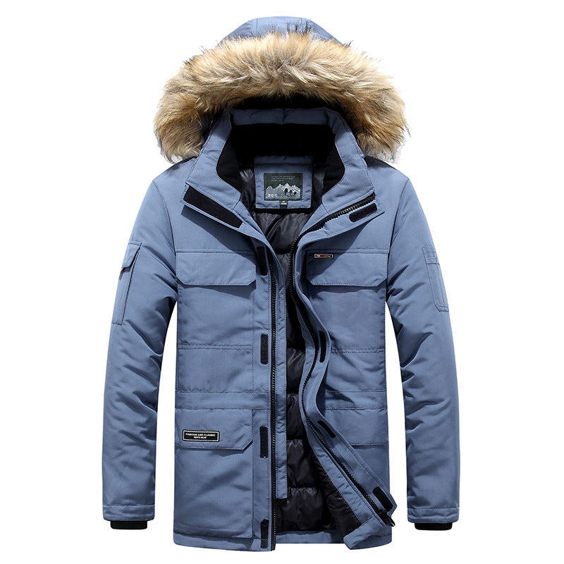 Herren Arctic-Expeditionsparka mit gefütterter Thermoisolierung und abnehmbarer Kunstfellkapuze Shop Nory