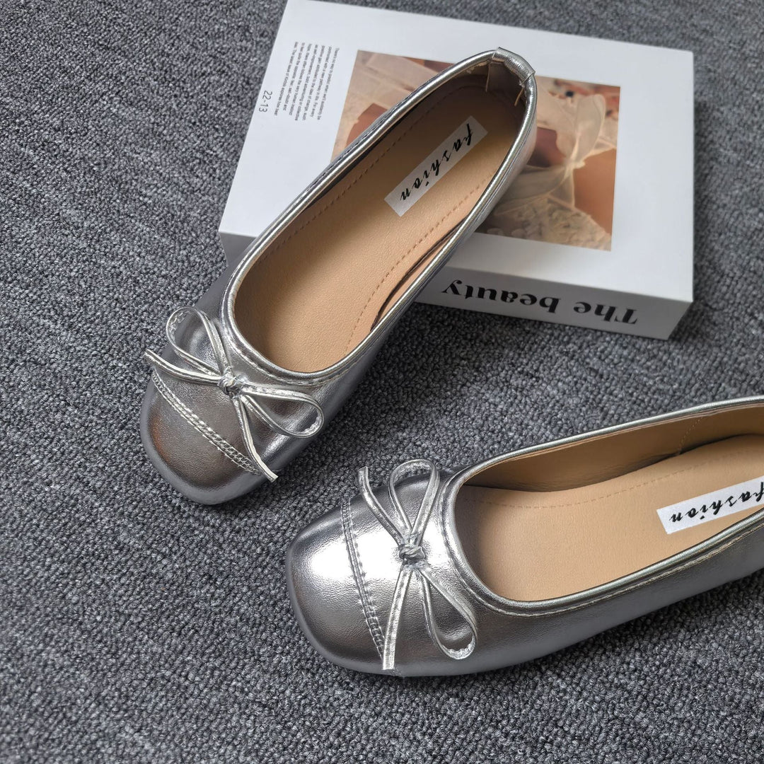 Damen Ballerinas mit elegantem Schleifen-Detail und softem Innenfutter