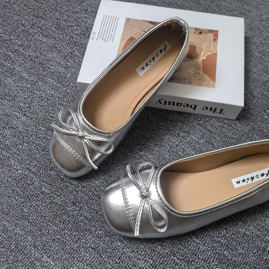 Damen Ballerinas mit elegantem Schleifen-Detail und softem Innenfutter