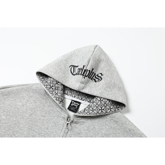 Unisex Kapuzenpullover im Urban‑Gothic‑Print mit geripptem Saum Shop Nory