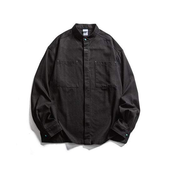 Herren Workwear-Overshirt mit Stehkragen und verdeckter Knopfleiste Shop Nory