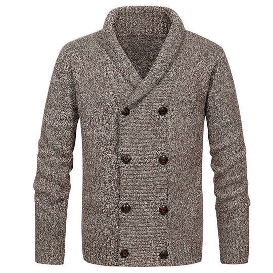 Herren Strickjacke mit Schalkragen und doppelter Knopfleiste Shop Nory