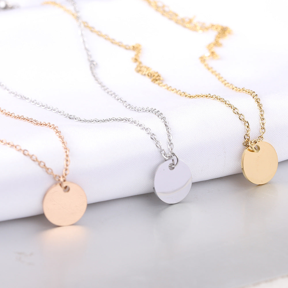 Damen Halskette mit gravierbarem Plättchen aus hochwertigem Edelstahl Shop Nory