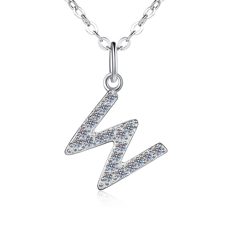 Damen personalisierte Halskette mit funkelnden Zirkonia-Buchstaben Shop Nory
