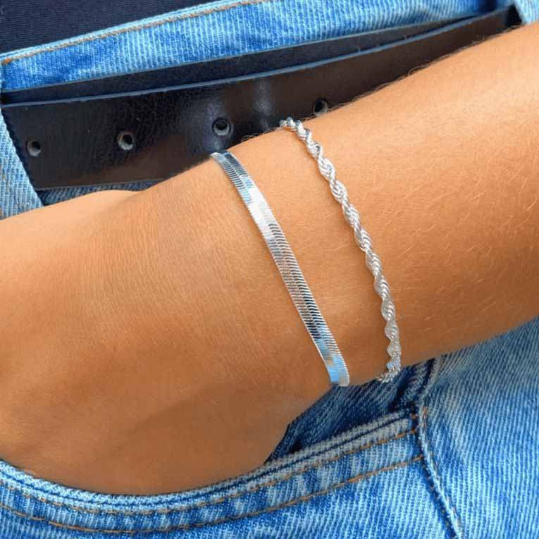 Herrenarmband aus geflochtenem Edelstahl mit modernem Design Shop Nory