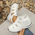 Damen bequeme Plattform-Sandalen mit atmungsaktiver Obermaterialstruktur und verstellbarem Riemendesign
