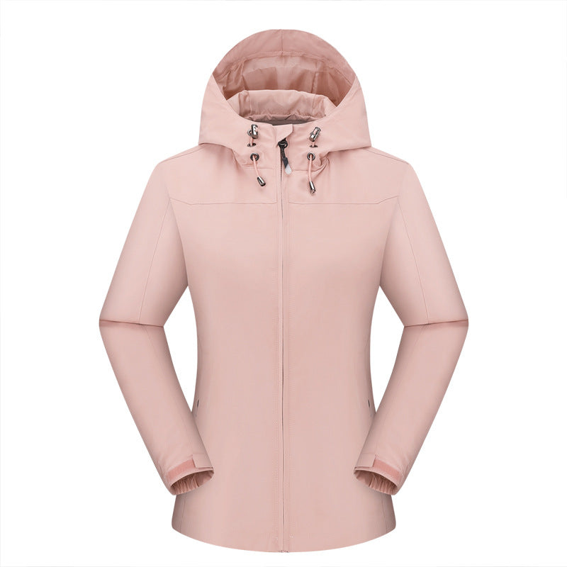 Damen Wasserabweisende Outdoor-Jacke mit Kapuze Shop Nory