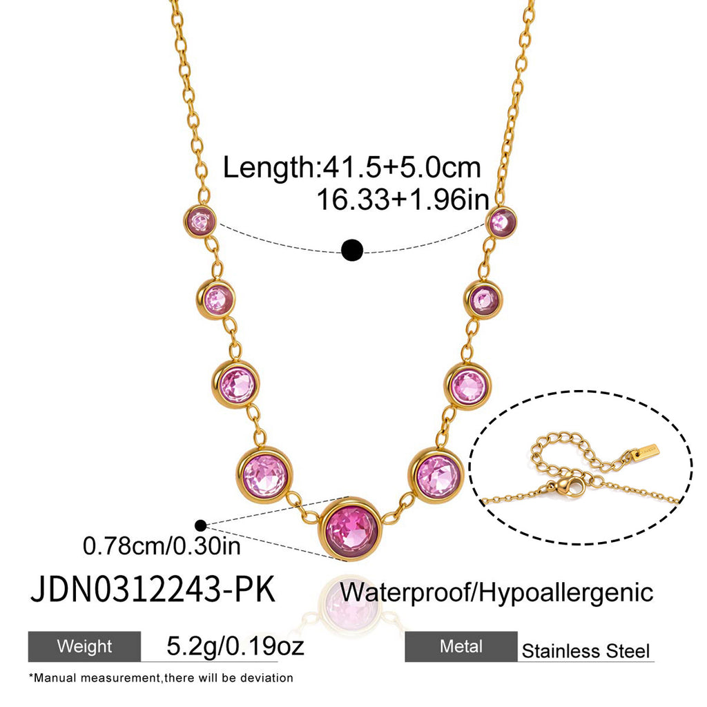 Damen Halskette mit funkelnden Zirkonia und hypoallergenem Edelstahl Shop Nory
