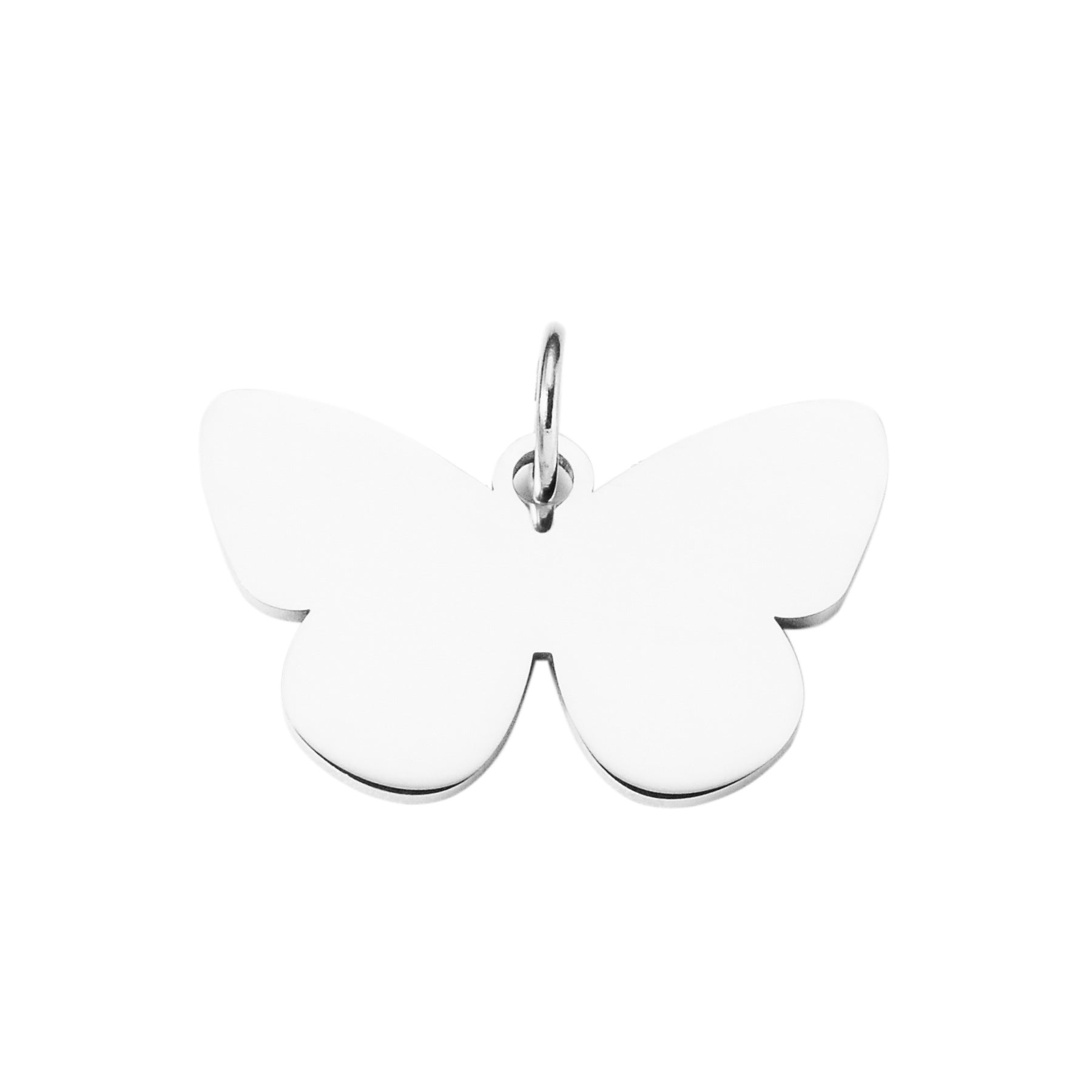 Damen Schlichter Schmetterlingsanhänger aus Edelstahl Shop Nory