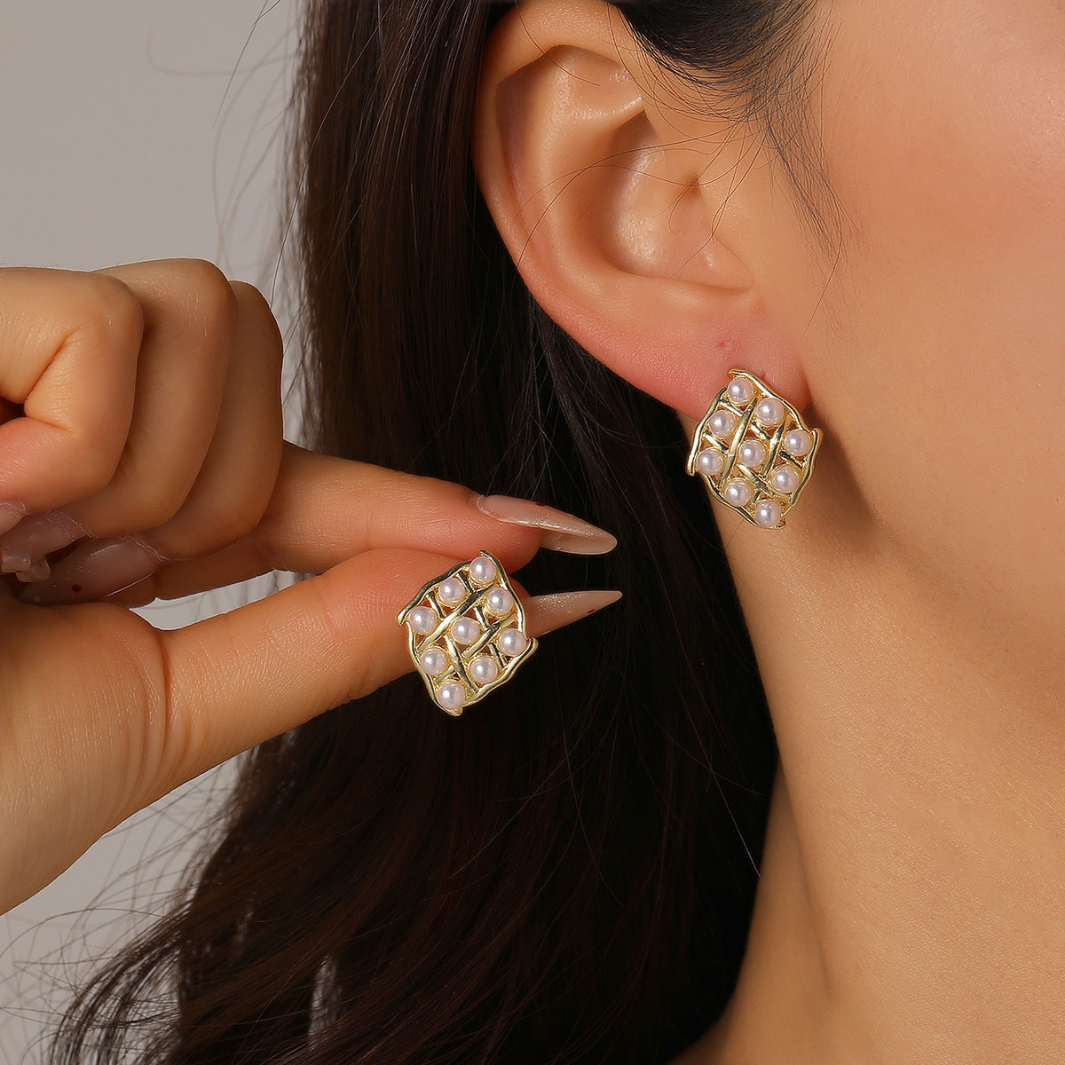 Damen Ohrringe mit elegantem Perl- und Zirkonia-Design Shop Nory