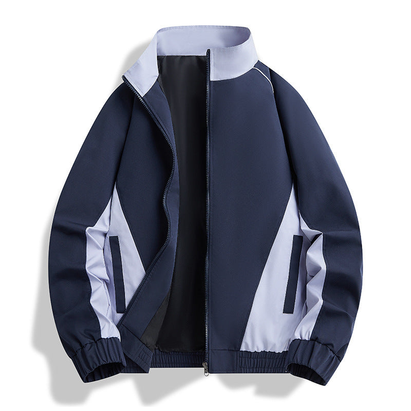 Herren Leichte Athletic-Softshell-Trainingsjacke mit Kontrastpaneelen, Stehkragen & elastischem Saum Shop Nory