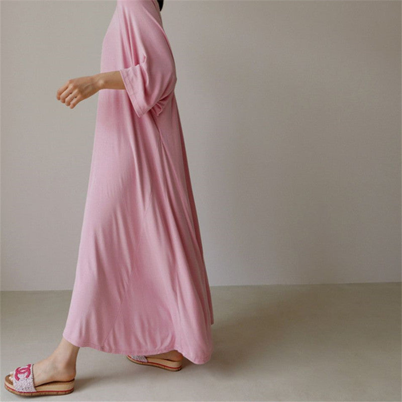 Damen Weiches Oversize-Tunikakleid aus Viskose‑Jersey mit Raglanärmeln Shop Nory