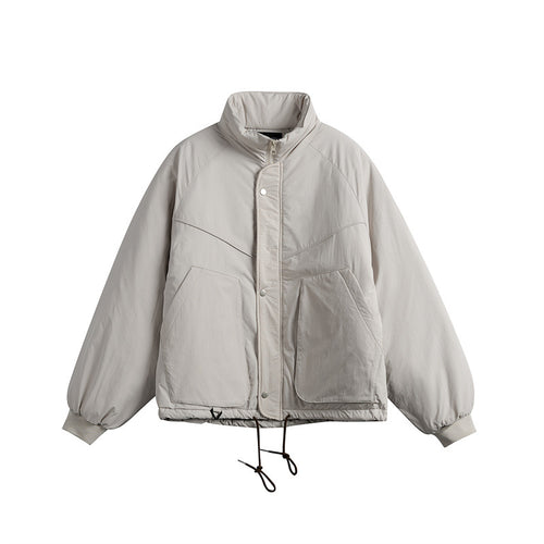 Unisex Kurz geschnittene boxy-wattierte Jacke mit Tunnelzug und Raglanärmeln Shop Nory