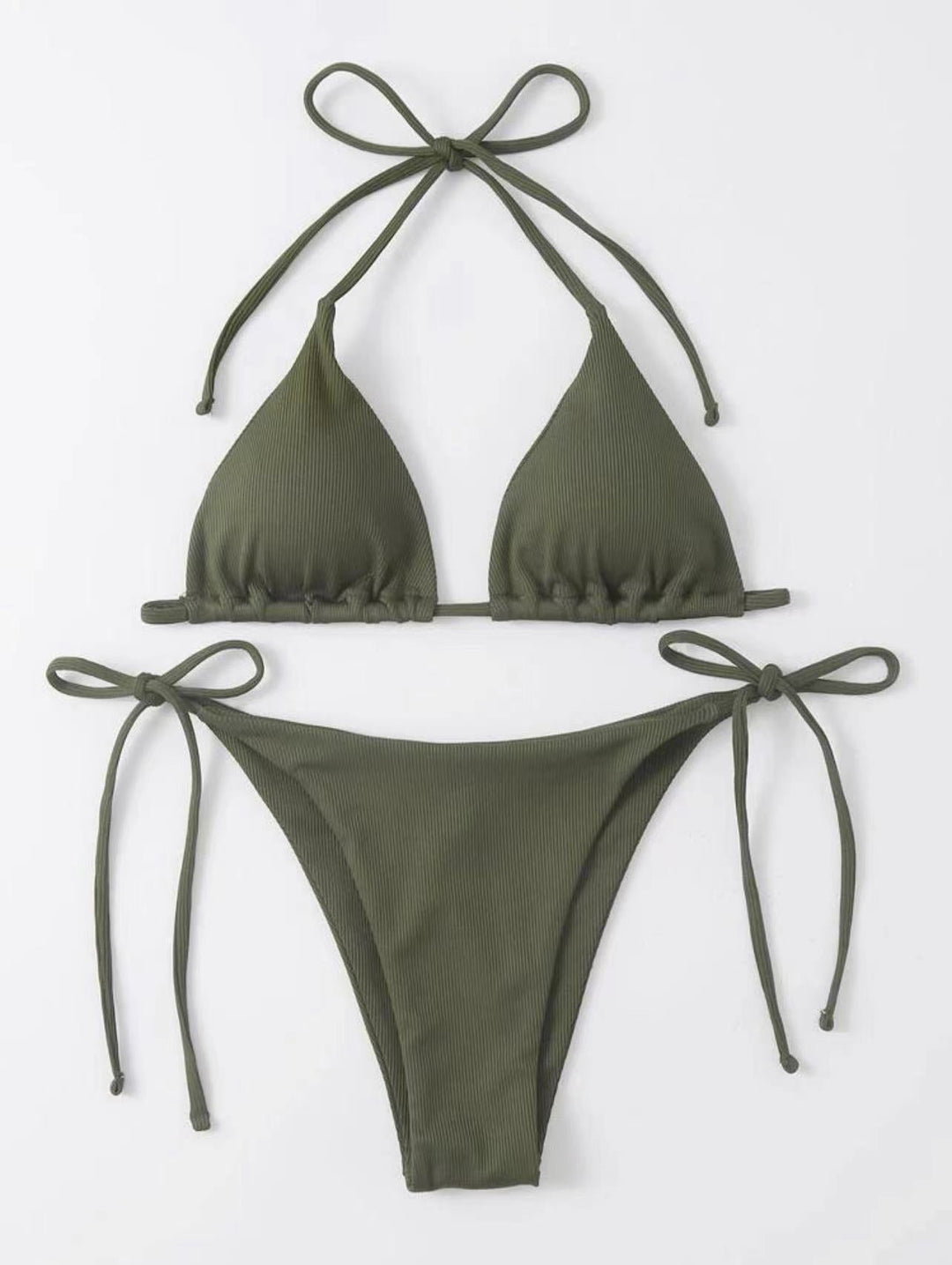 Damen Triangel-Bikini mit verstellbaren Schnüren Shopnory