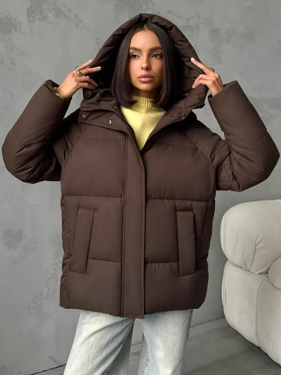 Damen Modische Oversized Daunenjacke