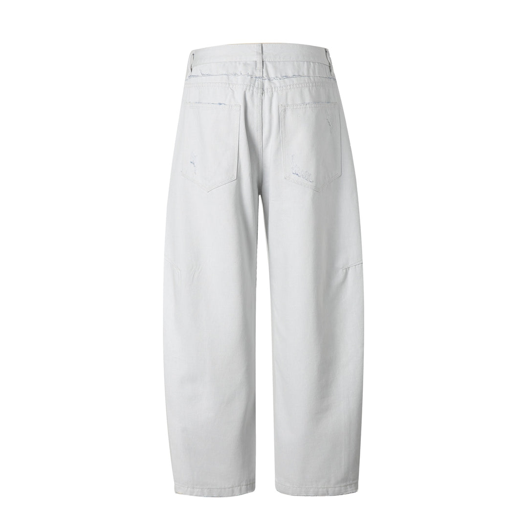 Damen Hochtaillierte Relaxed-Fit-Jeans mit sichtbarer Knopfleiste und Cargo-Seitennähten Shop Nory