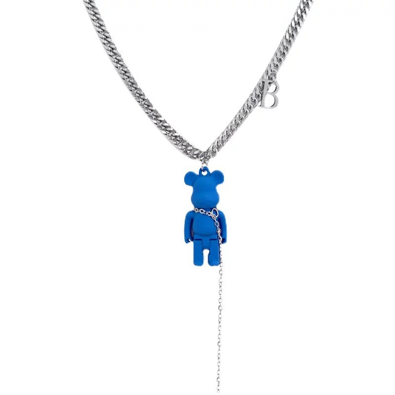 Damen Halskette mit künstlerischem Bärenanhänger und stilvollem Kettendesign Shop Nory