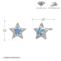 Damen Ohrstecker im strahlenden Sternendesign aus hochwertigem 925 Sterling Silber Shop Nory
