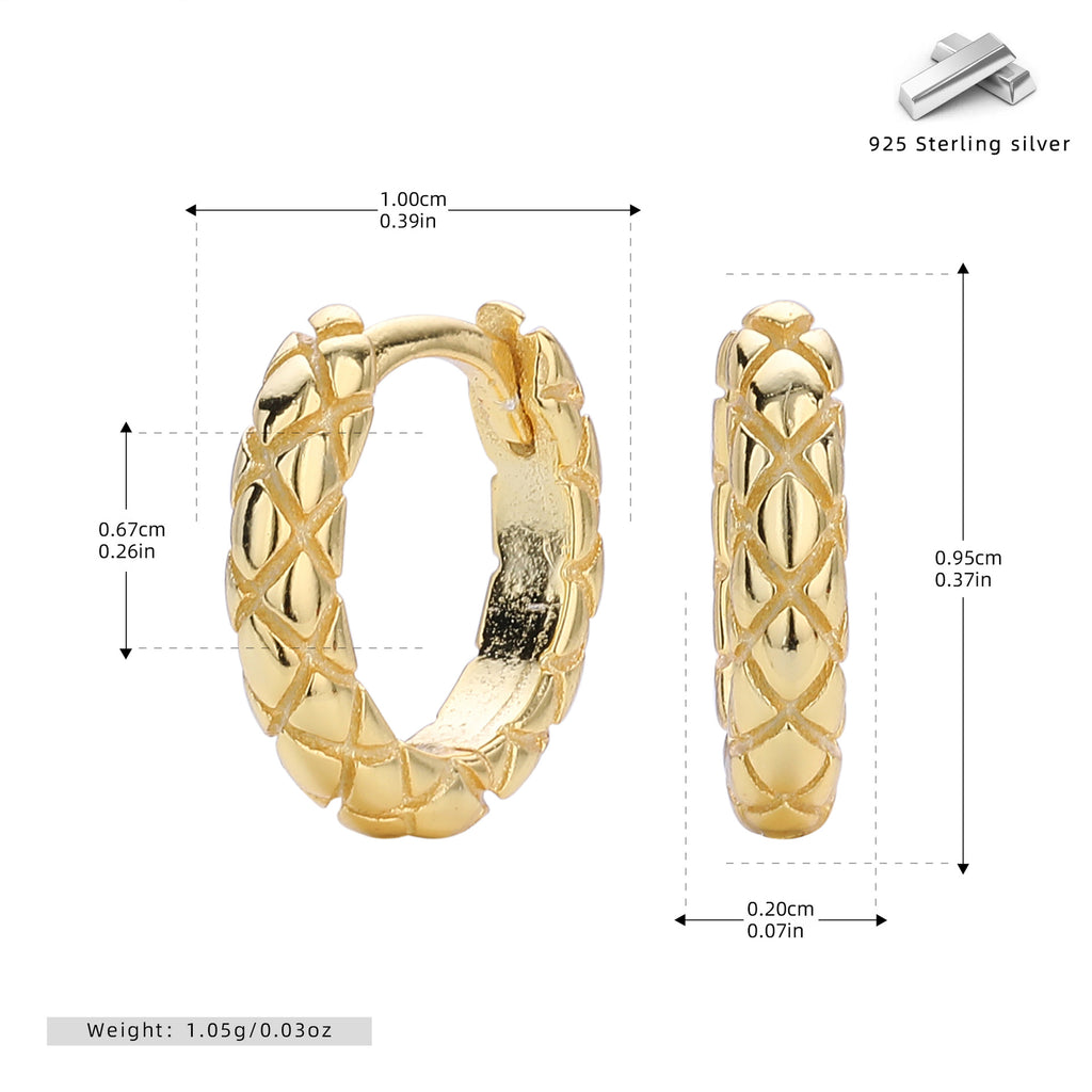Damen Creolen mit elegantem geflochtenem Design aus hochwertigem 925er Sterlingsilber Shop Nory